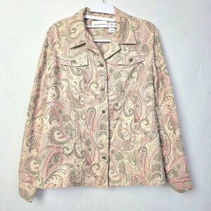 Alfred Dunner Paisley Blazer Jacket Size 10